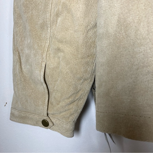 Junction West Leather Jacket Men's Beige Size M - Picture 6 of 16